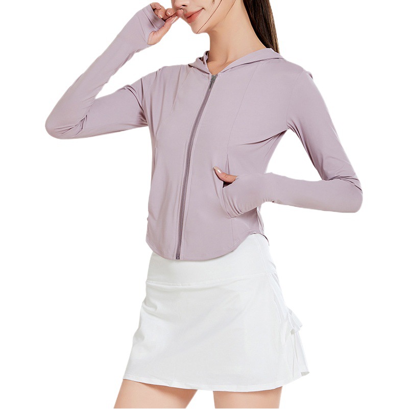 Cross-Border Foreign Trade Hooded Thin Sun Protection Clothing Women's Outdoor Sports Jacket Ice Silk Sun Protection Clothing Cycling Mountaineering Skin Clothing
