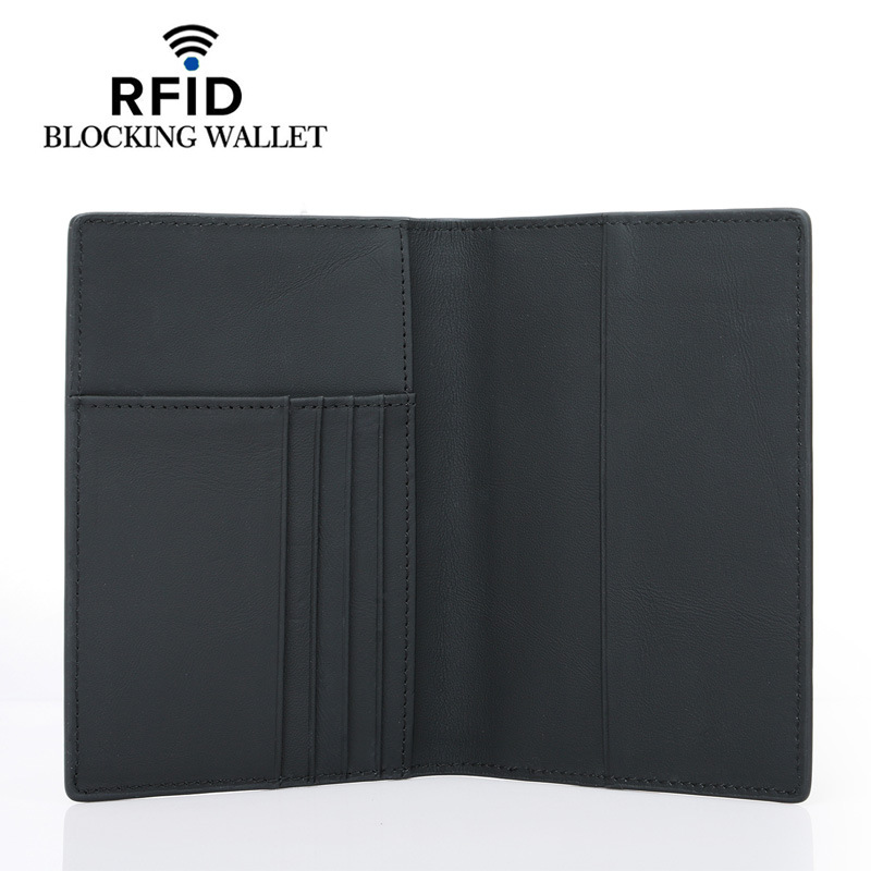 Picture of Amazon cross-border explosions in stock RFID passport bag multi-functional leather passport this certificate air ticket travel essential