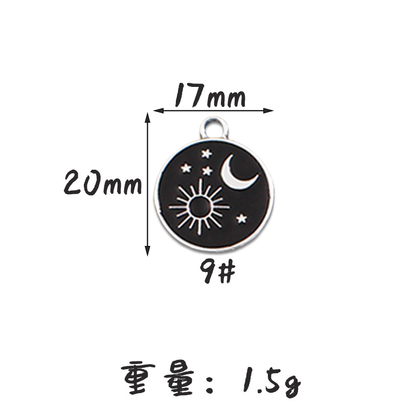 Picture of Halloween Skull Butterfly Card Moon Star DIY Handmade Jewelry Accessories Alloy Drop Oil Pendant Earrings Pendant