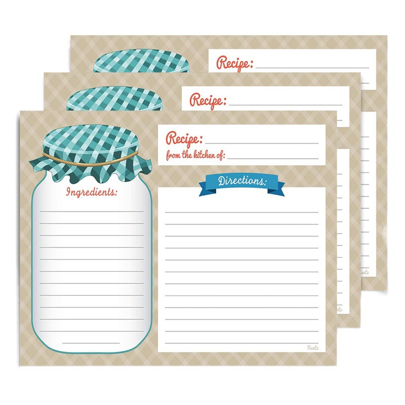 Picture of Cross-border wholesale Kitchen recipe card double-sided blank handwritten card 14 * 10cm gift insert message greeting card
