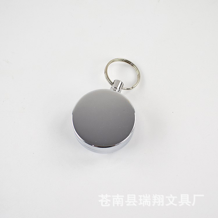 Picture of Telescopic easy-to-pull key chain anti-loss metal ID buckle cable pull line shrink easy-to-pull buckle manufacturers selling