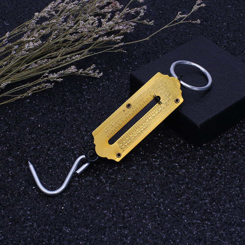 Foreign trade cross-border old yellow portable mechanical scale hook said vertical trading dish said portable scale manufacturers