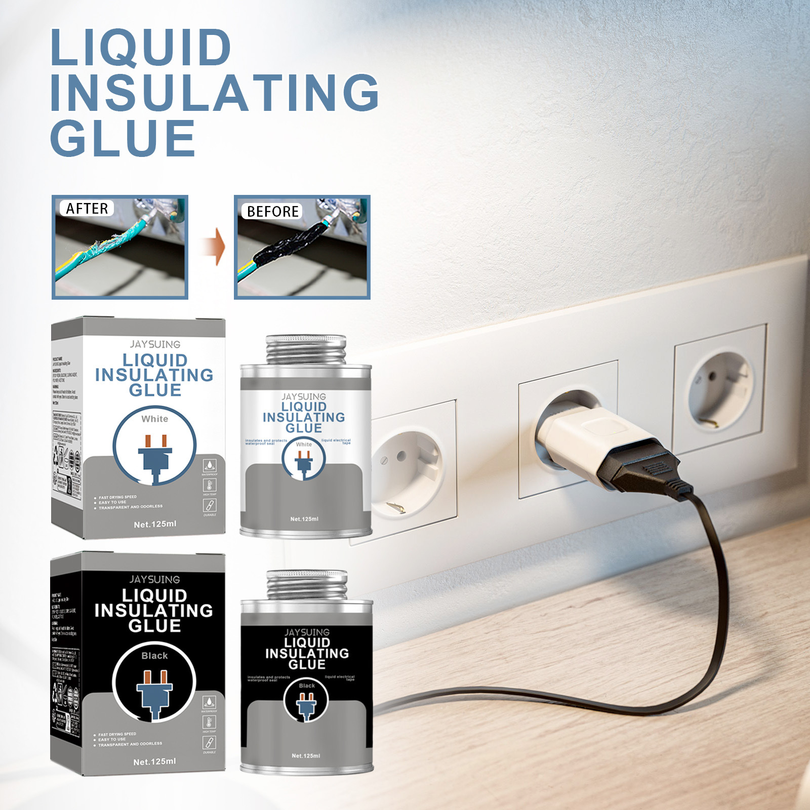 Jaysuing insulating adhesive waterproof anti-leakage high temperature durable strong and durable transparent odorless liquid gel