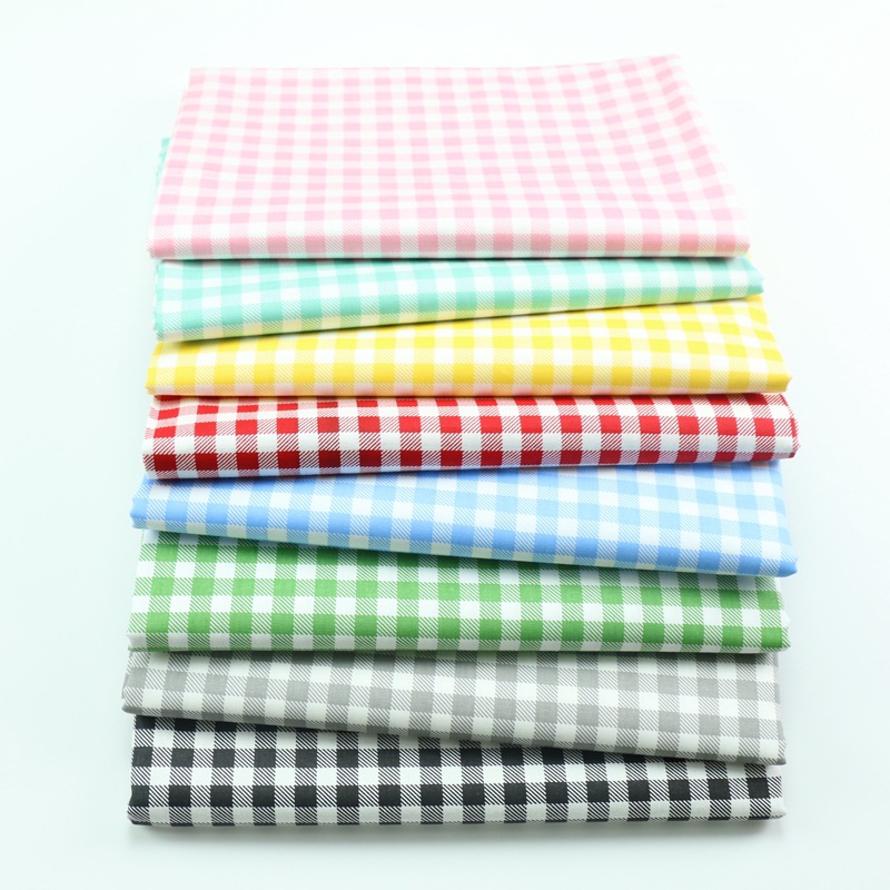 Picture of 8mm Color Plaid Cotton Printed Fabric Cotton Twill Fabric Home Textile Bedding Wrap Cotton Fabric
