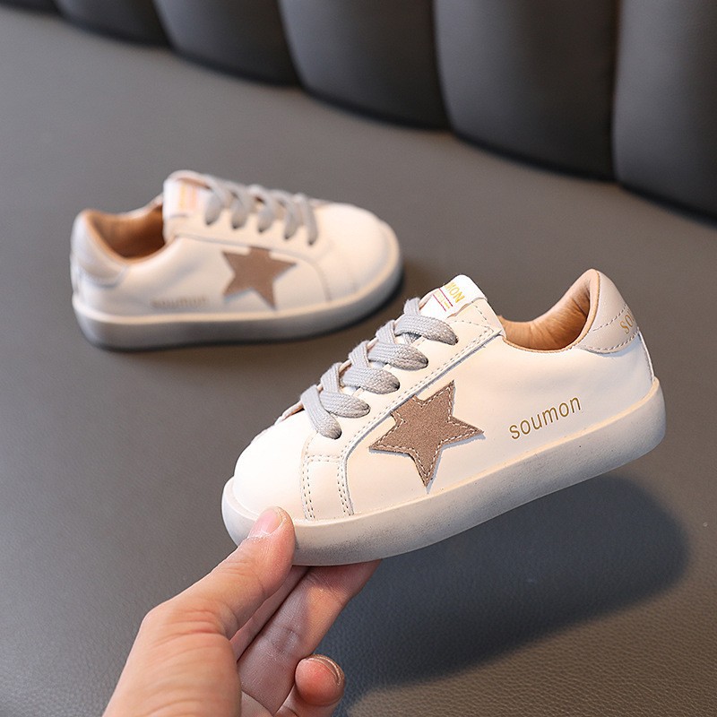 Picture of Children's sneaker 2025 Spring and Autumn Girls' White Shoes Men's Infant Dirty Shoes Baby Toddler Shoes Children's Board Shoes