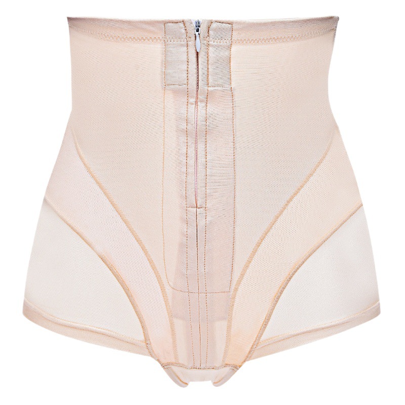 Zipper high waist belly shaping pants summer thin slimming postpartum belly contracting stomach lifting hip shaping pants waist slimming plus size
