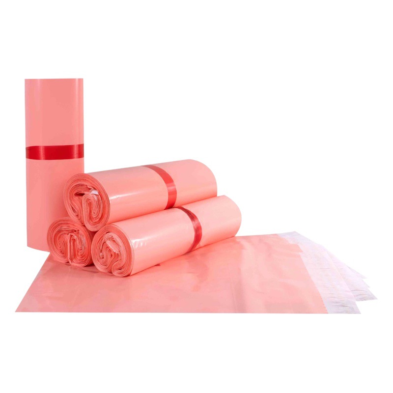 Pink thick express bag peach pink clothing logistics packing bag large waterproof bag 28*42 plastic packaging bag