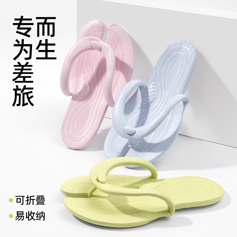 Removable Slippers Travel Slippers Men's Travel Non-slip Slippers Men's and Women's Travel Hotel Home Flip-flops Portable