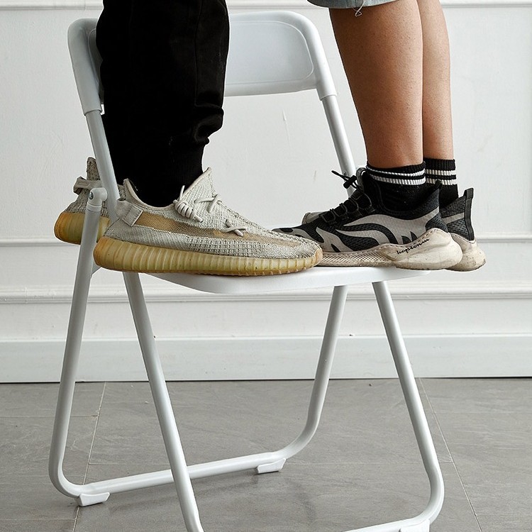 Picture of Plastic folding chair home back chair Internet celebrity photo chair dormitory dining chair conference office chair outdoor folding stool