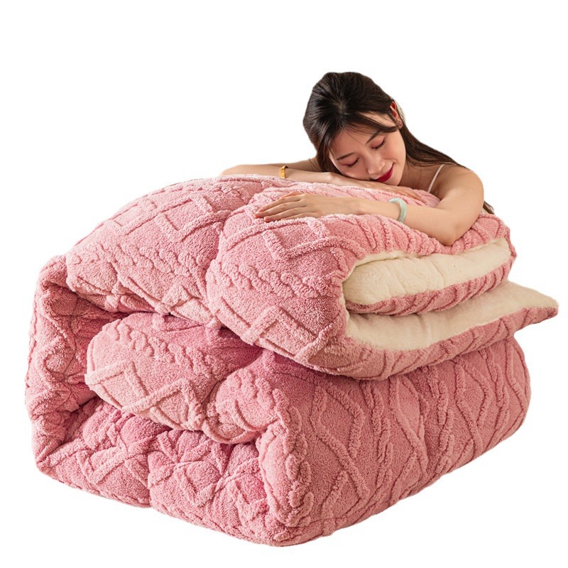 Picture of Taff velvet winter quilt lamb velvet arctic velvet core single double padded warm winter quilt factory wholesale generation