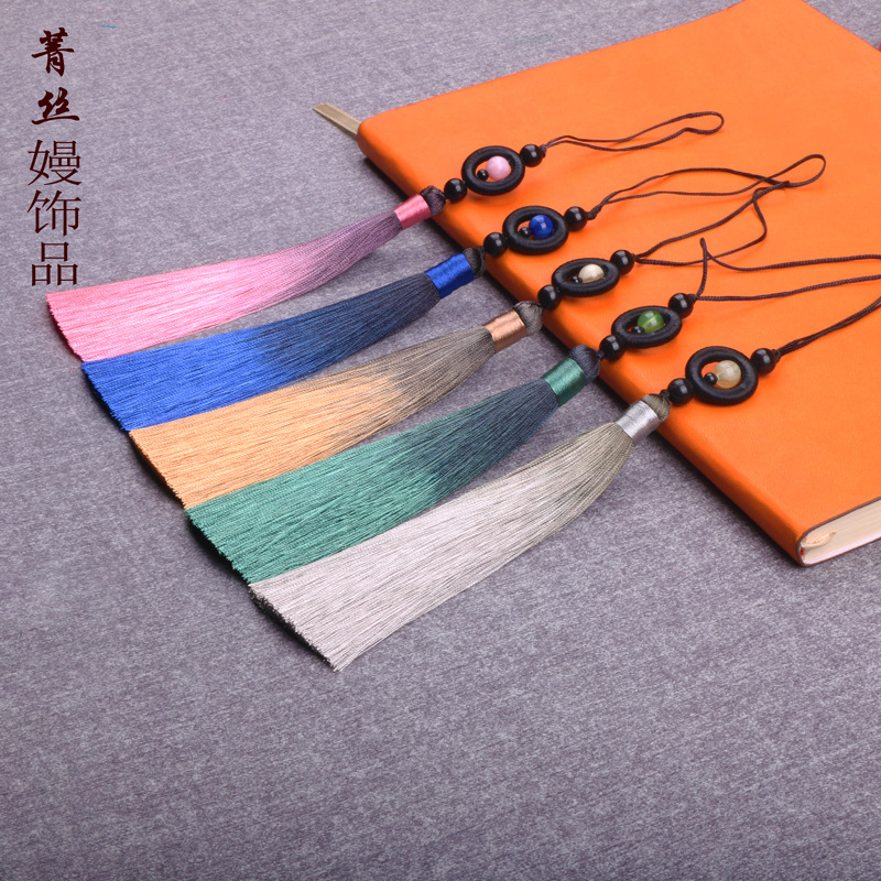 New 13cm transfer beads and ears Hanfu cheongsam children's clothing accessories tassel pressure lapel gradient hanging spike small wholesale