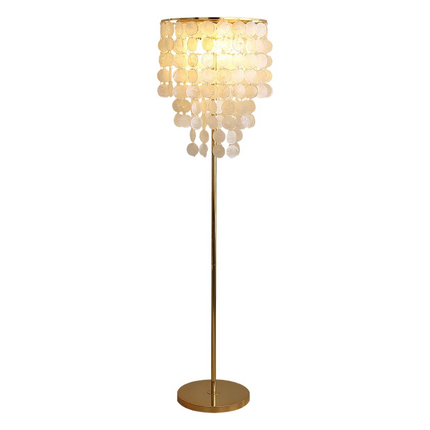 Nordic Light Luxury Shell Shell Floor Lamp Living Room Bedroom Creative Personality Internet Celebrity Designer Bedside Lamp Cross-Border