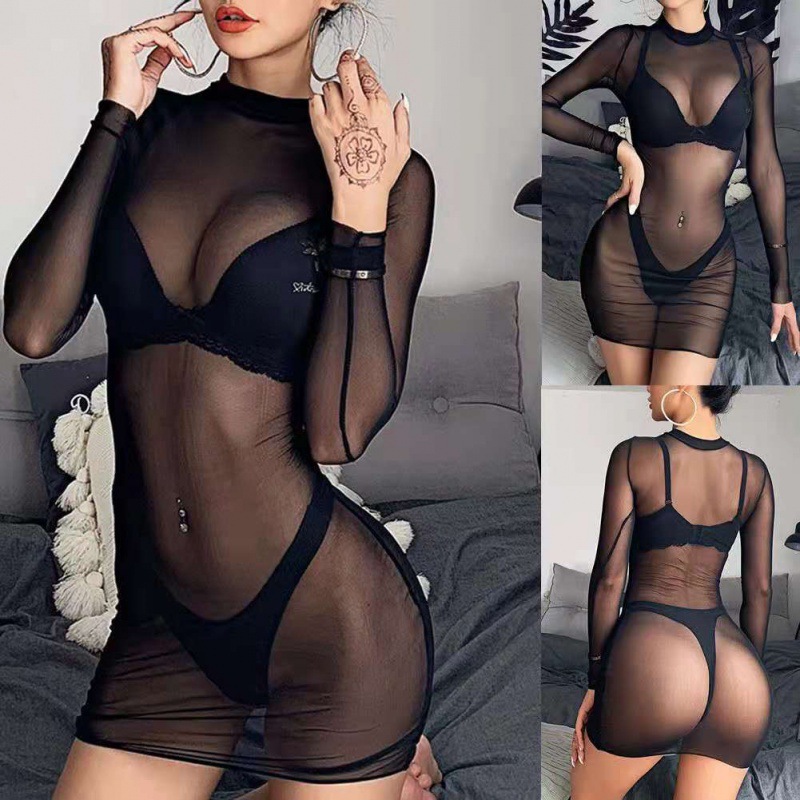 European and American Cross-Border Sexy Lingerie Sexy Suit Women's Pure Lust Style Qqny Sexy Pajamas Women's Intimates 6051