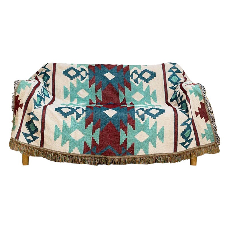 American Style Pastoral Sofa Blanket Cover Towel Homestay Line Blanket Nap Blanket Camping Blanket Warm Sofa Towel Full Cover Cloth