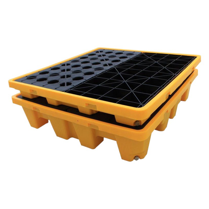 Anti-leakage tray ton barrel anti-leakage two or four oil barrels hazardous chemicals liquid secondary container laboratory platform
