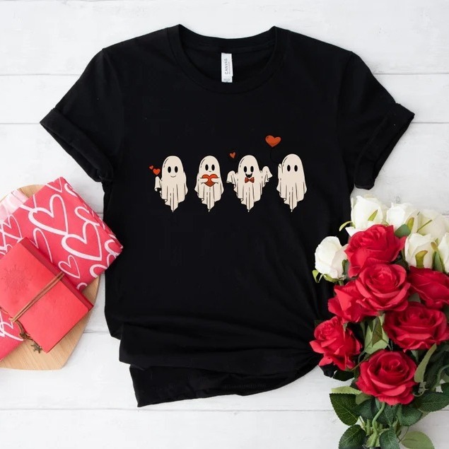 Love balloon cute faceless strange pattern Amazon ebay explosions Europe and the United States casual short sleeve T-shirt cotton cross-border