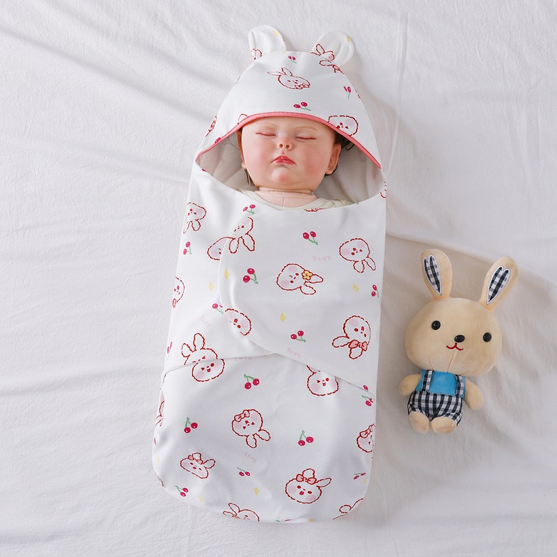 Picture of Baby swaddling towel newborn anti-startling baby sleeping bag cotton printed four-season baby quilt cross-border supplies