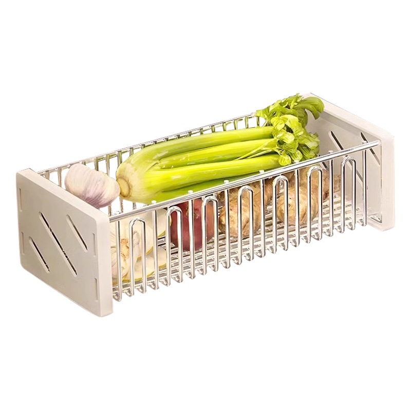 Factory Supply Scallion, Ginger and Garlic Kitchen Shelf Wall-mounted Seasoning Multi-functional Wall-mounted Vegetable Basket Storage Basket
