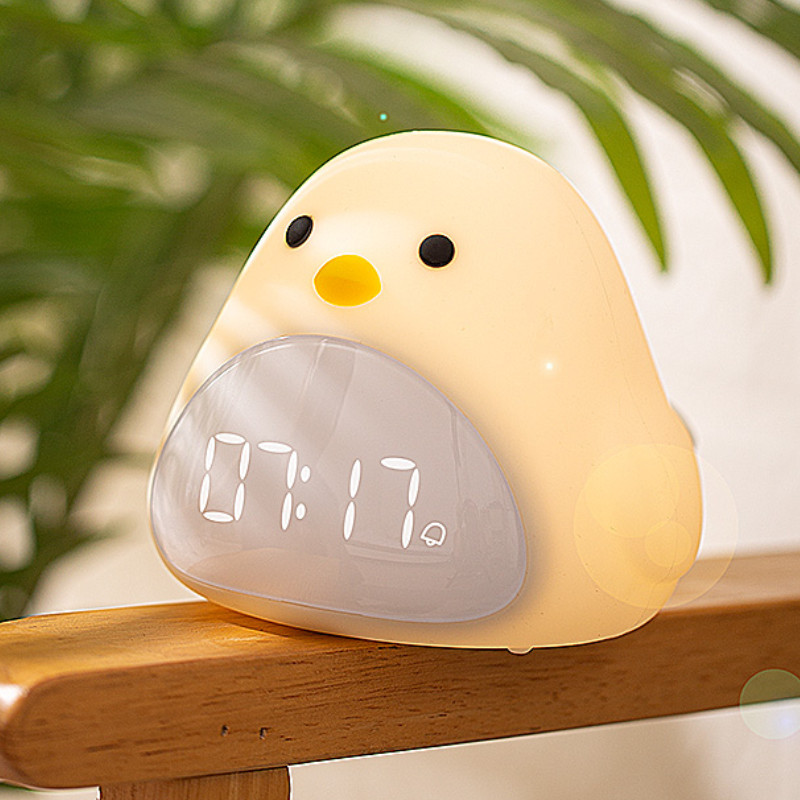 Origin straight out time bird multifunctional night light usb charging time alarm smart children sleeping clock light