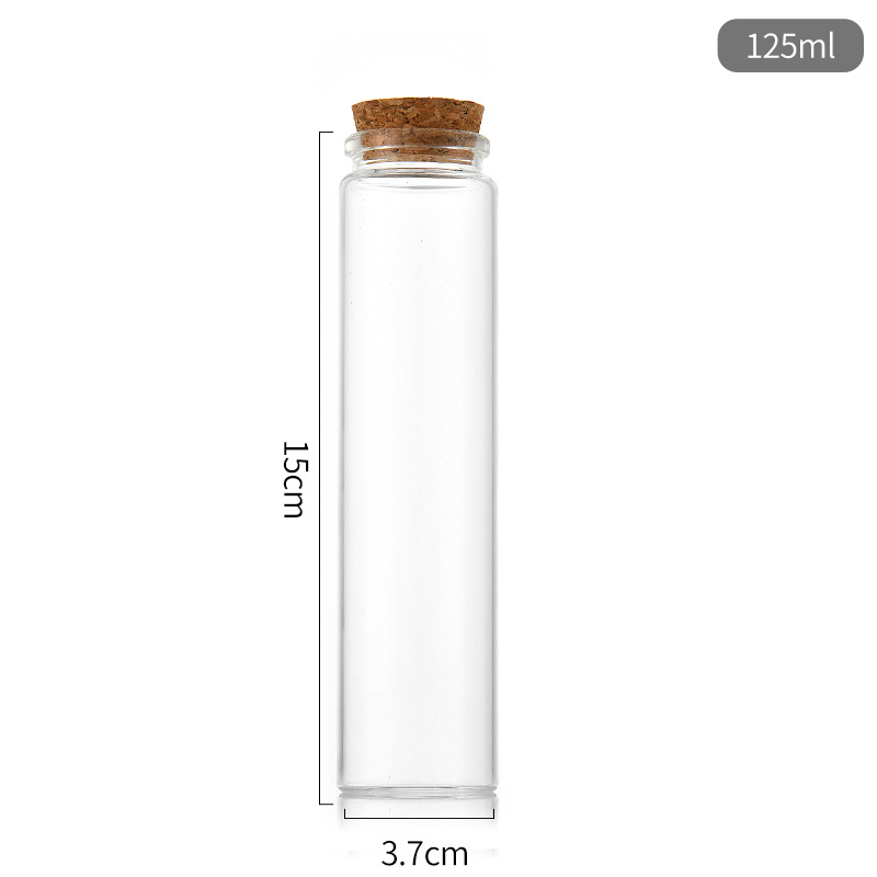 Picture of 37mm Screw Cap Cork Drift Bottle Transparent Candy Empty Bottle Test Tube Bottle Tea Flower Tea Packaging Bottle Succulent Planting Bottle