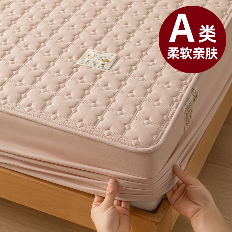 Picture of Waterproof urine-proof bed hat single piece thickened Simmons mattress protector all-inclusive bedspread 2024 new all-season universal