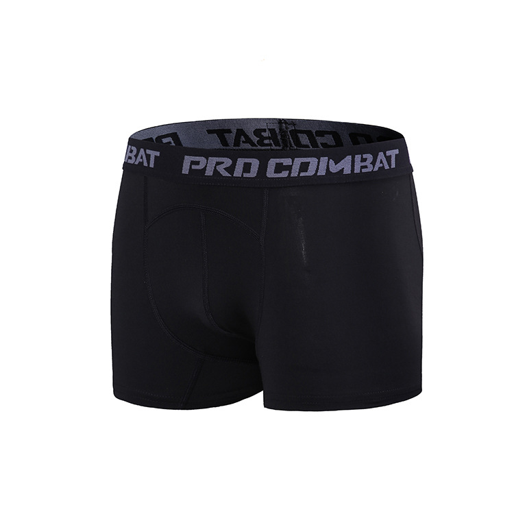 Picture of Cross-border Men's Stretch Breathable Sports Underwear Moisture Absorption Training Running Boxer Briefs Quick-drying Tight Fitness Shorts