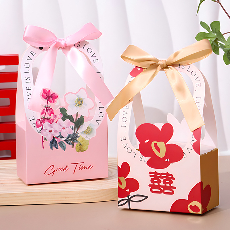 Wedding Candy Box Empty Box Special High-Level Wedding Handheld Wedding Candy Bag Engagement Return Gift Wedding Candy Packaging Gift Box