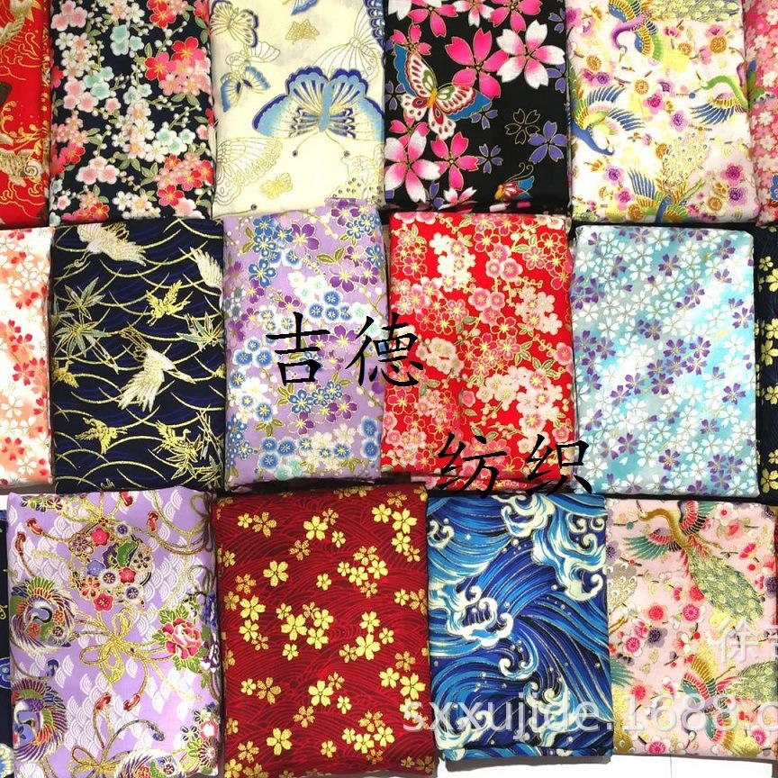 Picture of Japanese Style Hot Stamping Cloth (Butterfly) Japanese Style Printed Cotton Cheongsam Han Dynasty Tang Suit Luggage Fabric