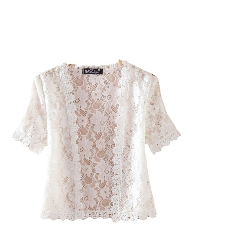 Picture of Selected fashion summer new short-sleeved chiffon shawl lace cardigan short coat thin elegant women's clothing