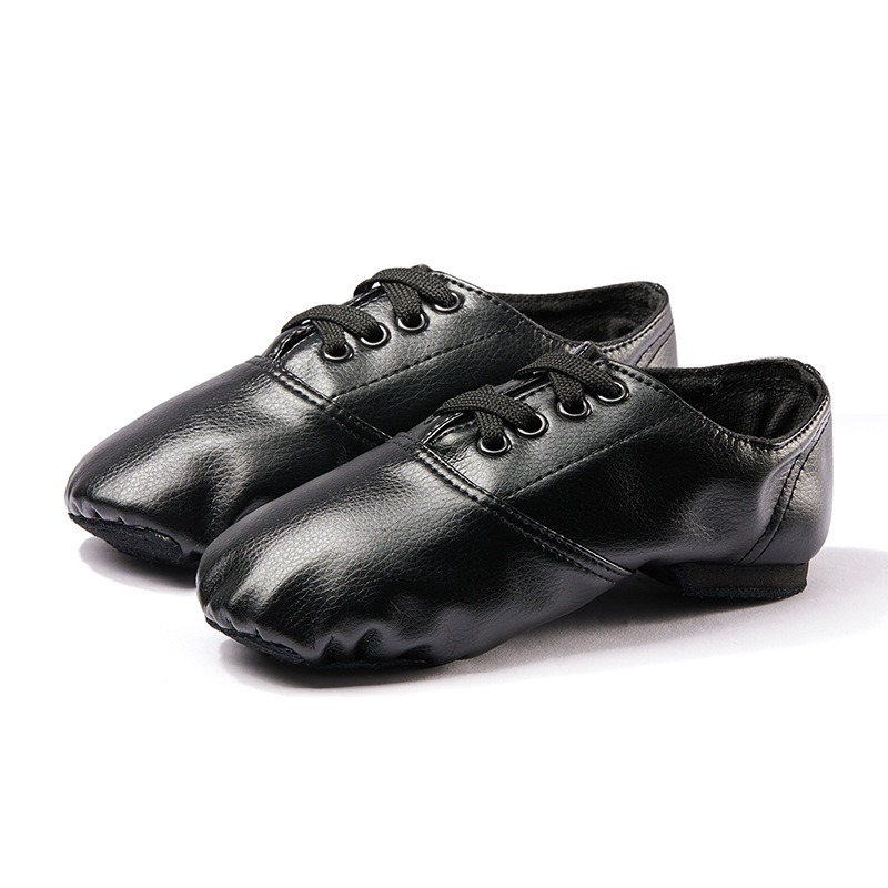 Picture of PU low-top men's jazz dance shoes women's adult practice soft-soled shoes yoga ballet children's dance shoes foreign trade wholesale