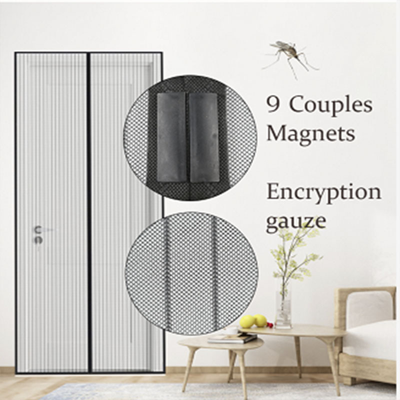 Door Curtain Screen Door Screen Window Door Anti-mosquito Summer Velcro Magnetic Suction Salmonella Household Self-priming Punch-free Anti-mosquito Door Curtain