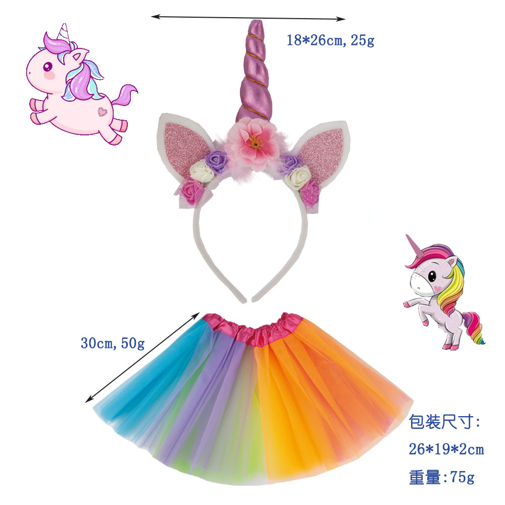 Picture of Halloween cross-border new unicorn hairband children holiday party headdress baby birthday gift hair accessories wholesale