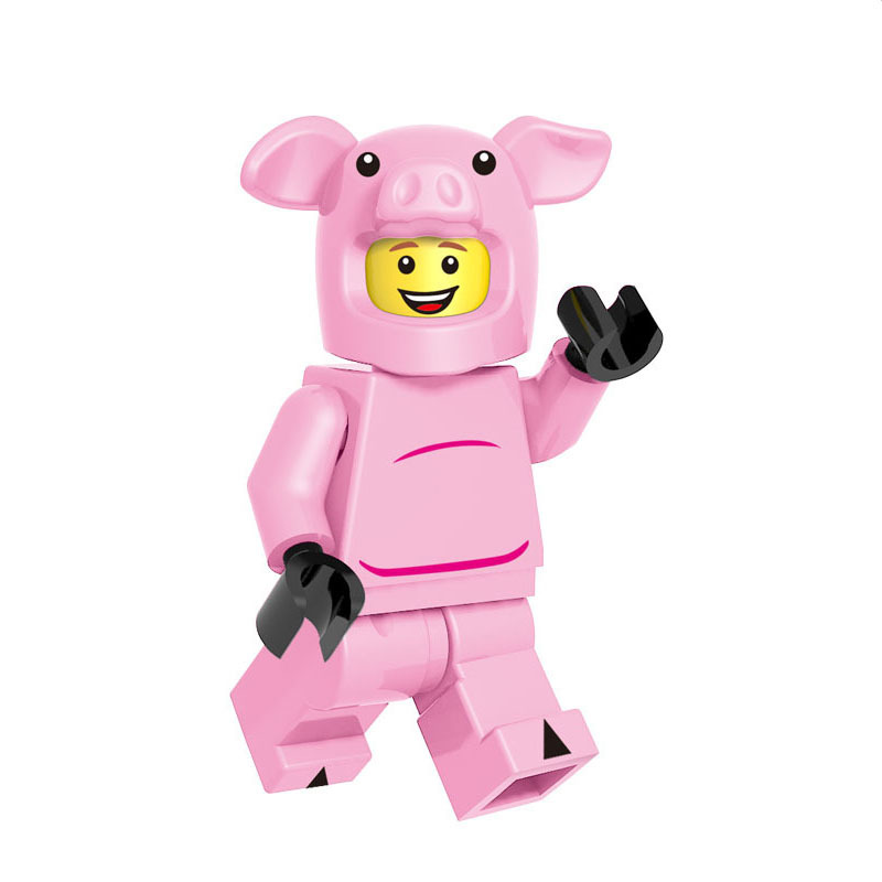 Picture of Cartoon Cartoon animal Princess pumping music plastic assembled building blocks little doll toy mixed batch foreign trade exclusive