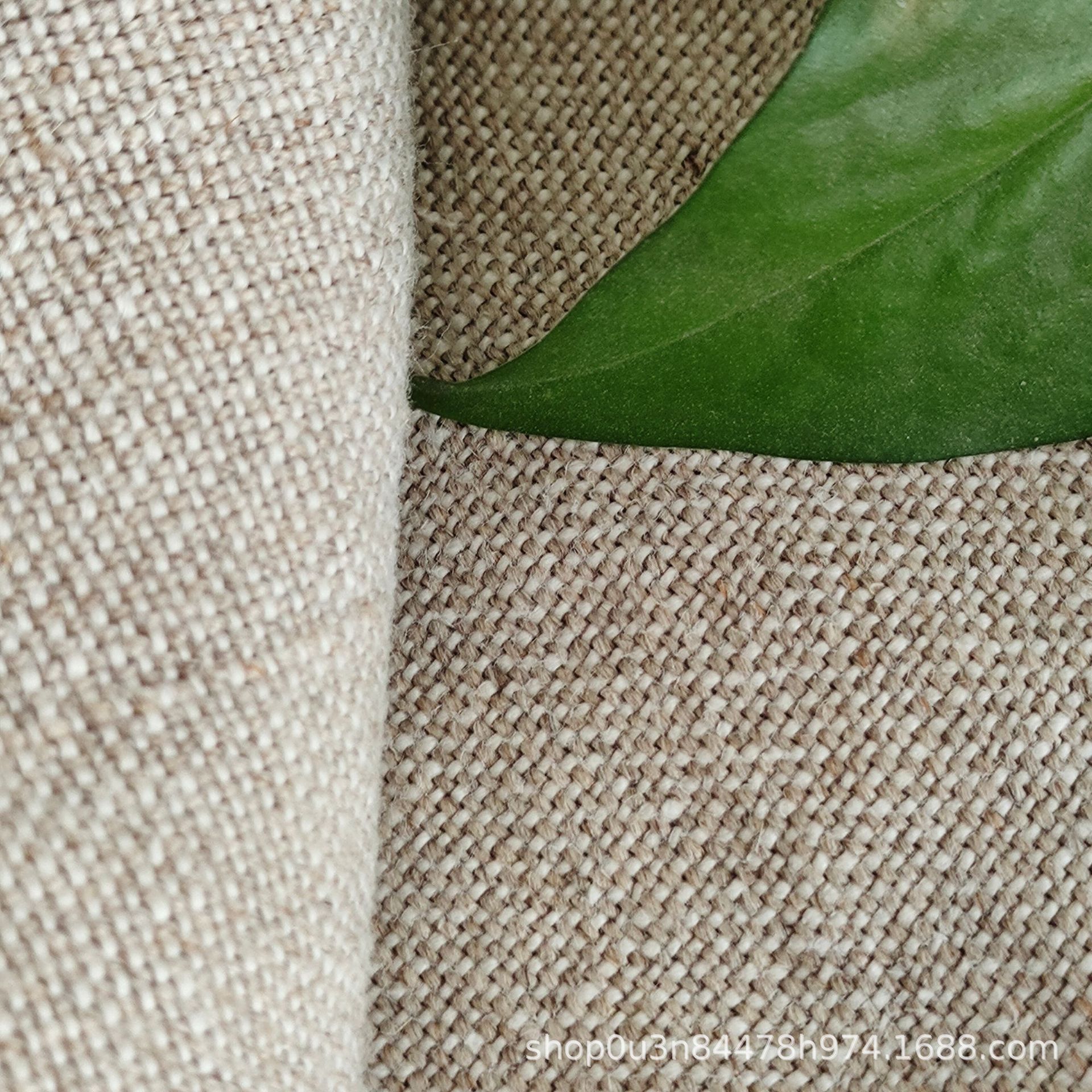 Picture of Linen Heavy Single Primary Color Sofa Fabric Pure Linen Enzyme Primary Color Fabric Heavy Linen Natural Color Curtain Fabric