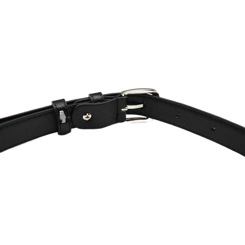 Belt for Women, Thin, Versatile, Simple, Black Thin Belt, Korean Style Retro Pin Buckle Decorative Dress Trouser Belt for Students