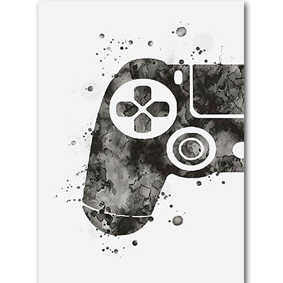 Picture of AliExpress hot sale game handle hanging painting abstract watercolor boy living room bedroom decoration canvas painting core