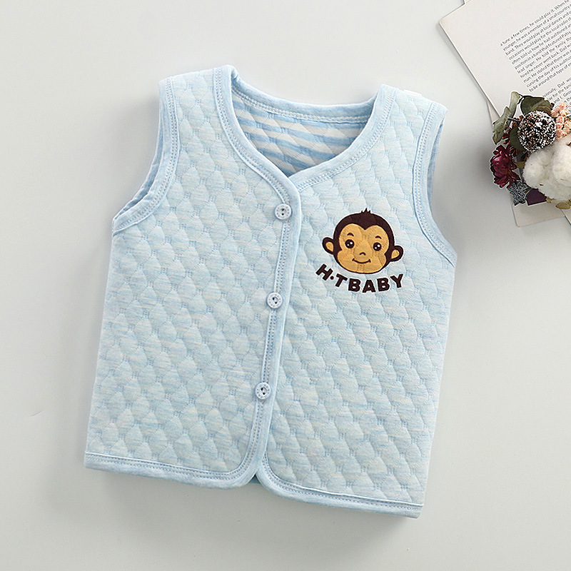 Picture of Spring New Children's Velvet Vest Baby Thickened Vest Cardigan Warm Waistcoat Baby Bottoming Top
