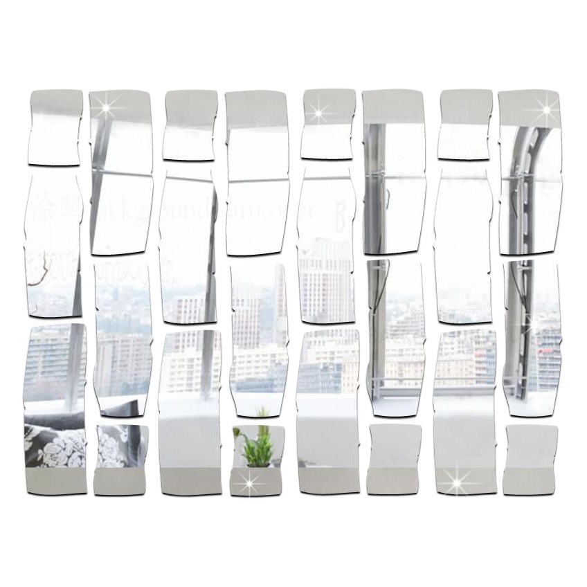 Picture of JM248 Creative Geometric Acrylic Mirror Brick Wall Sticker Children's Room Kindergarten Decoration Removable