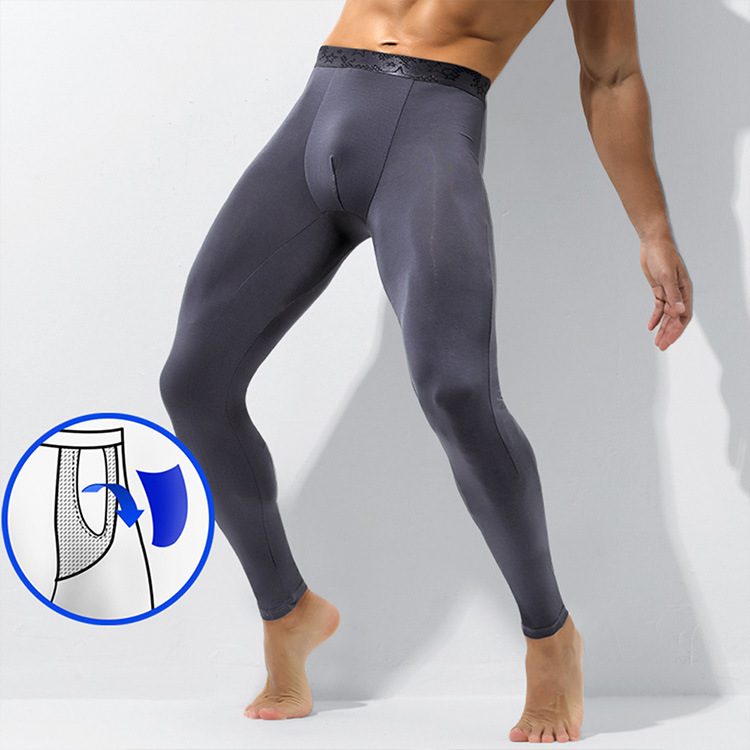Picture of Men's Bullet Separate Autumn Pants Single Piece Leggings Underpants Antibacterial Inner Crotch Warm Pants Men's Thin Line Pants Underpants