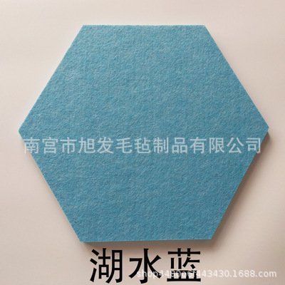 Picture of Cross-border color felt board hexagonal message board self-adhesive wall stickers felt hexagonal display background wall sound insulation board
