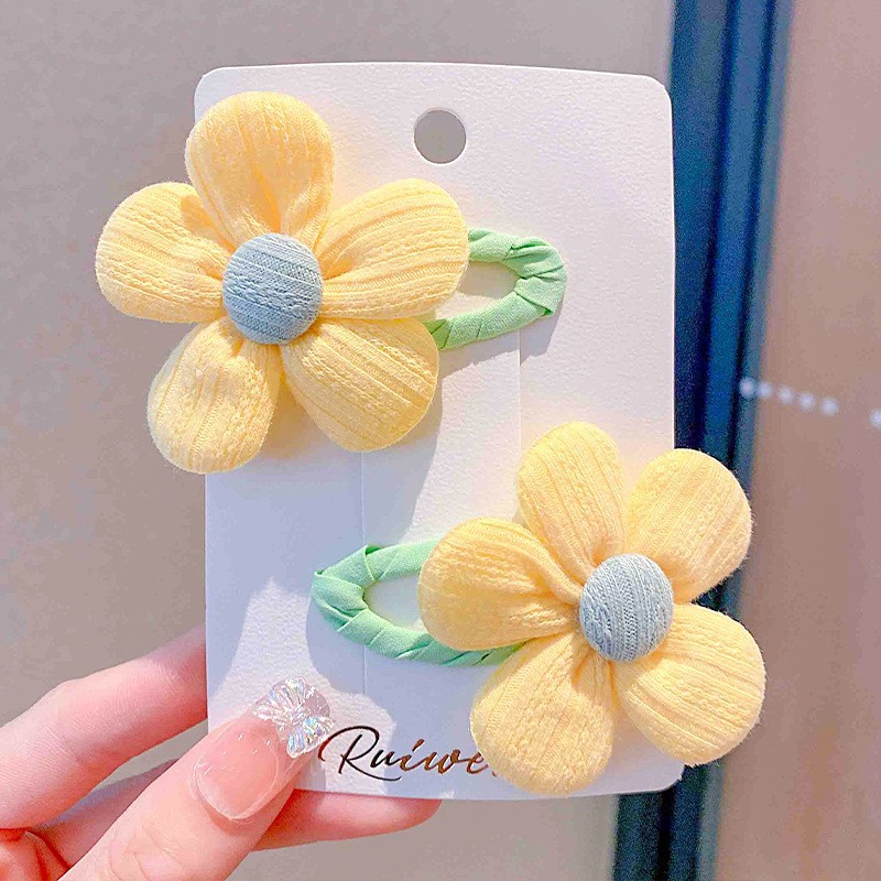 Picture of New Flower hairpin fresh baby hairpin headdress flower children's hair accessories do not hurt hair BB clip girl bangs clip headdress
