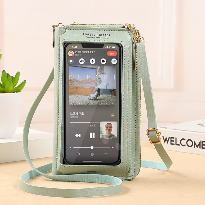 Picture of 2023 Touch Screen Phone Bag for Women, Crossbody Bag, Anti-Theft, Multi-Functional, Transparent, Fashionable Small Bag, Wallet, Phone Pouch, Anti-Drop