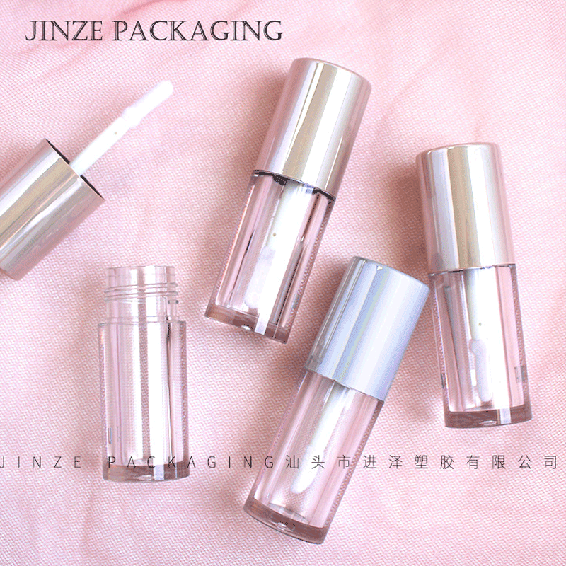 Jinze New Laser Liquid Eye Shadow Tube Mini Lip Gloss Tube Sample 3ml Plastic Package