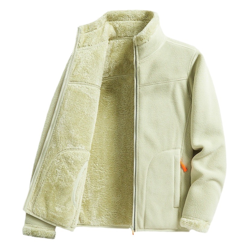 Camel HJCAMEL fleece women's coat polar fleece top autumn and winter fashion brand double-sided wear thickened coral fleece fashion