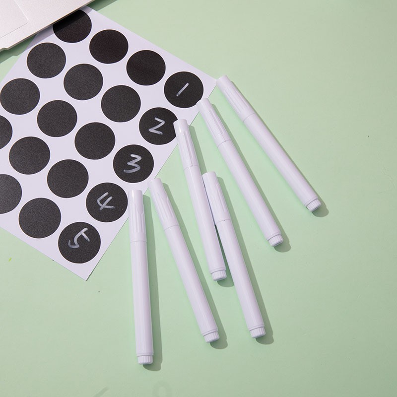 Picture of White Liquid Chalk Led Light Board Pen Water-Based Dust-Free Blackboard Pen Glass Ceramic Leather Erasable Marker Pen