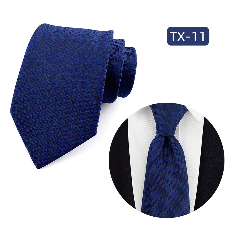 Picture of in stock wholesale men's tie jacquard yarn-dyed fabric small floral pattern business casual wedding groom tie
