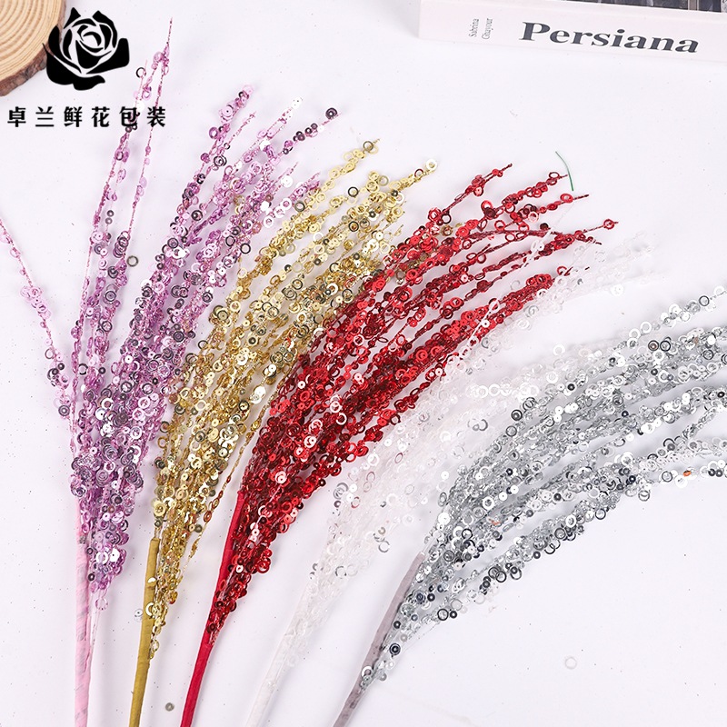 Fairy bouquet handmade diy material fire tree silver flower fireworks stick cuttings flower decoration florist florist accessories