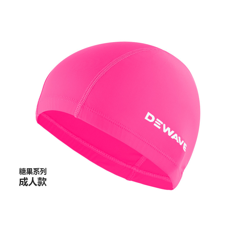 Picture of Swimming cap adult cloth cap swimming cap polyester nylon four needle six thread unisex large swimming belt paper card wholesale