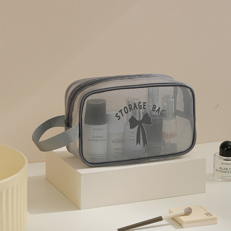 Picture of Mesh Wash Storage Bag Anti-splashing Travel Storage Cosmetic Bag Breathable High Color Value Cosmetic Storage Bag Wholesale