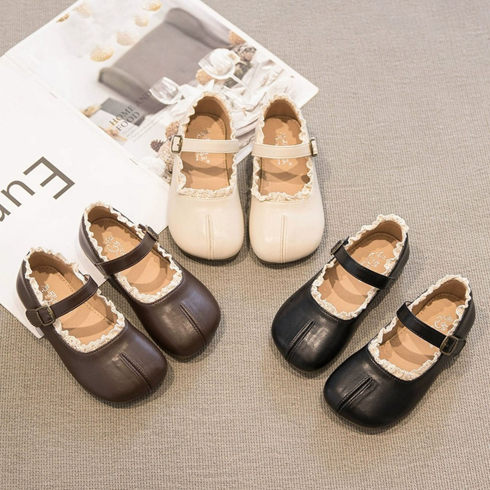 Girls Small Leather Shoes 2025 Spring New Children's Shoes Soft-soled Princess Shoes Spring and Summer Women's Treasure Shoes Black Girls